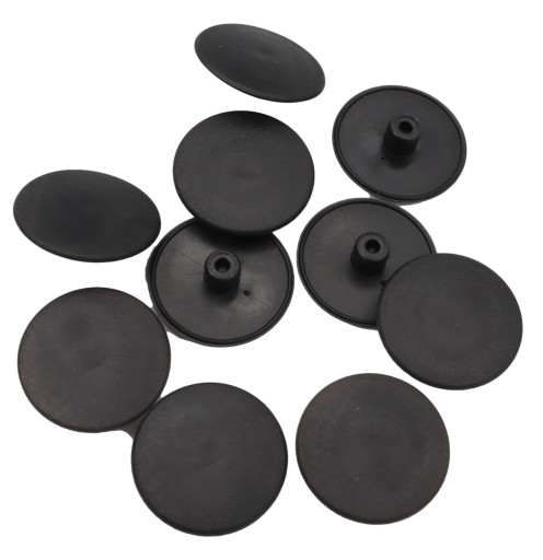 20x Nábytkové zátky na maskovanie excentrických zátok, priemer 15 mm, ČIERNA