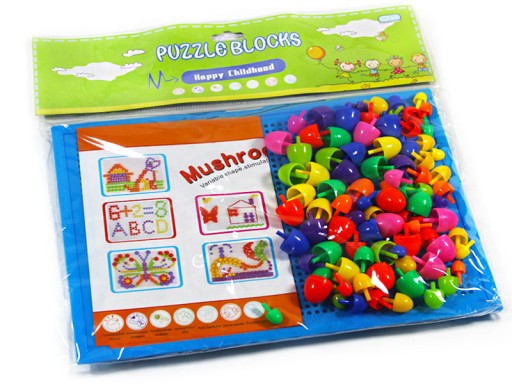 MOZAIKA PUZZLE ŠPÍNKY TLAČIDLÁ KREATÍVNA HRAČKA