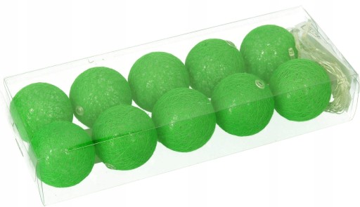 vatové gule svietidlá žiariace gule 10 LED zelená