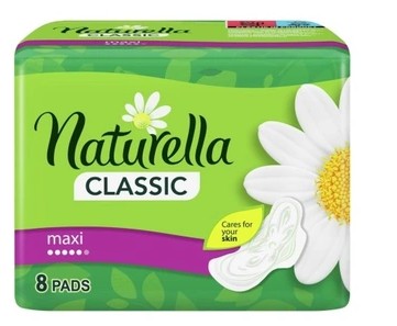 Naturella Classic Maxi hygienické vložky s krídelkami. 8 ks