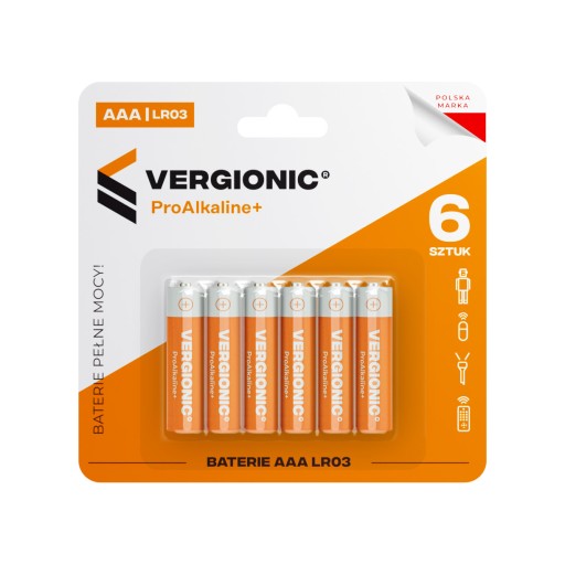 6X AAA ALKALICKÉ BATÉRIE ORIGINÁLNE VERGIONICKÉ R3