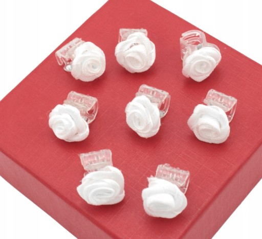 KRÁLIKY, VLASOVÉ ŽABKY, RUŽE, 8 KS, 1 cm, KOMUNIÓN