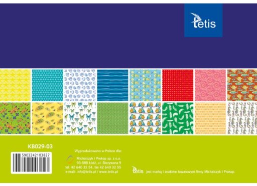 Kreatívny papier A5 16 listov Tetis KB029-03