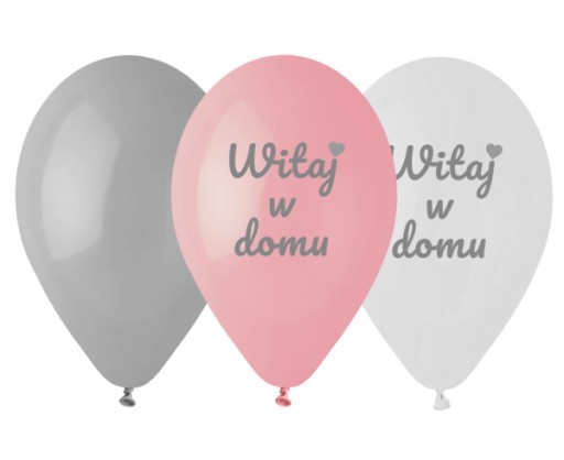 Vitajte doma pôrodné balóny 6 ks ružové