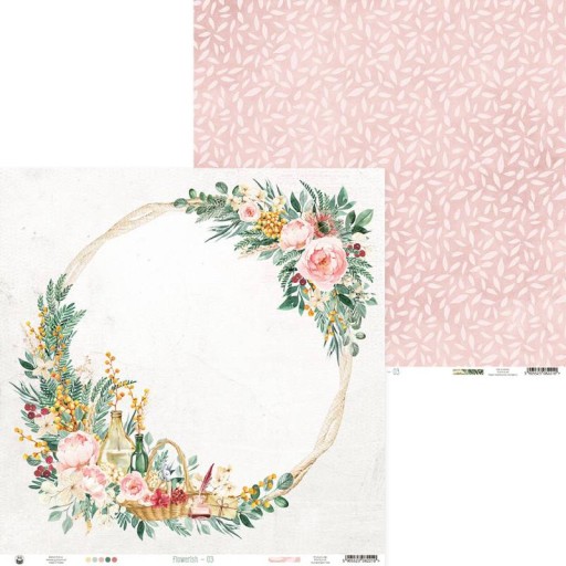 Scrapbookingový papier 30,5 x 30,5 cm - Piątek Trzynastego - Flowerish 03