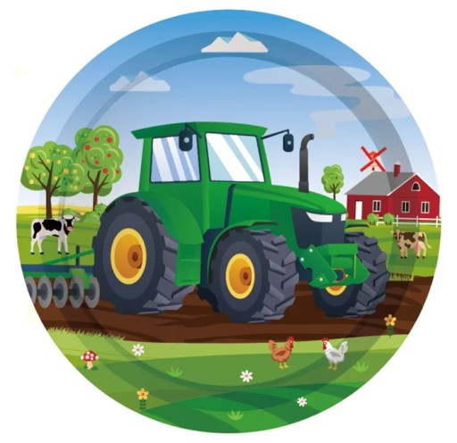 Jednorazové taniere traktor 18 cm 6 ks PARTY CHILD