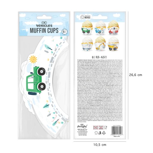 Cars košíčky na muffiny 6 ks. nastaviť