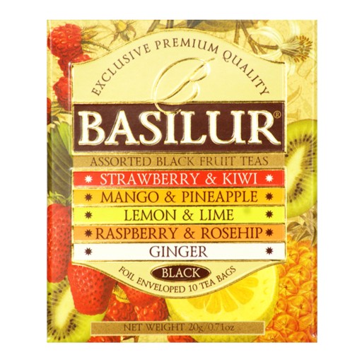 BASILUR MAGIC FRUITS čajová súprava 5 príchutí OVOCNÉ vrecúška NA LETO - 10 ks