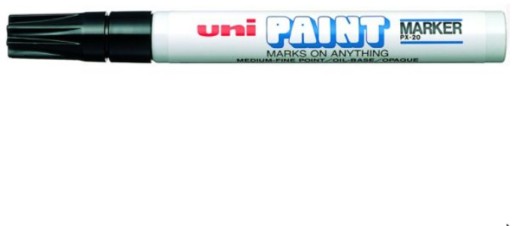 Okrúhly čierny olejový popisovač Uni Paint PX-20