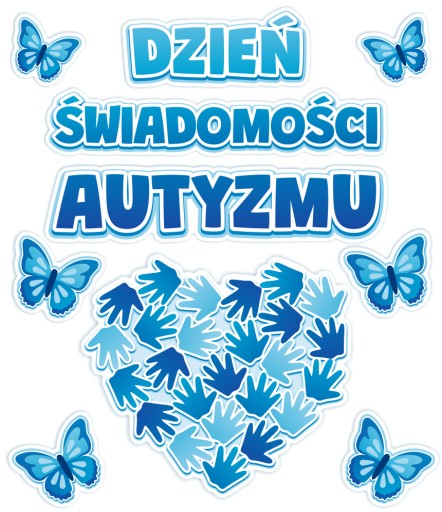 Letáková dekorácia - AUTIZMUS - Deň povedomia o autizme (60x65cm)