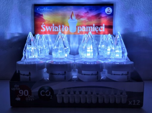 LED VLOŽKA DO SVIEČKY ELEKTRICKÁ SVIEČKA BIELE SVETLO BATERIE ZDARMA 90 DNÍ