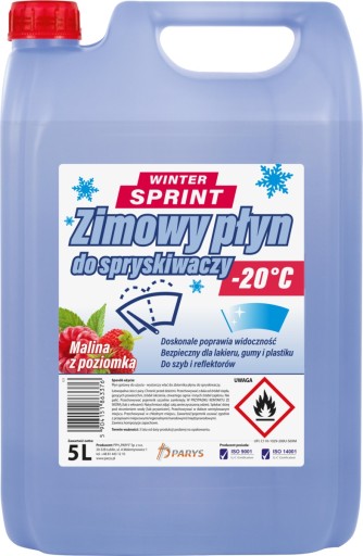 ZIMNÁ KVAPALINA DO OSTREKOVAČOV -20°C ZIMNÝ SPRINT 5L MALINA S VZDÁVAČOM