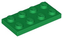 LEGO 3020 TANIER 2x4 zelená NOVINKA (15g) 12 ks.