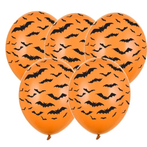 Balónová súprava netopier 10x balónik HALLOWEEN