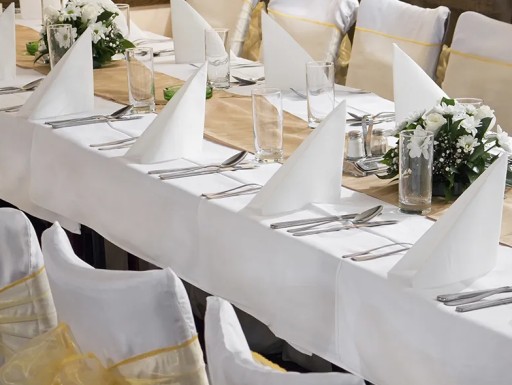 Tkanina BRUSOL odolný voči škvrnám BIELA Matné prijímanie Wedding Wedding 140x170cm