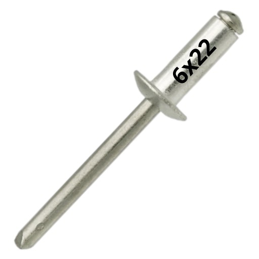 Slepé nity OCEL/OCEL OCEL/OCEL 6x22mm - 10 KS