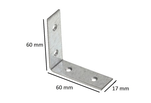 TESÁRSKY UHLOVÝ KONEKTOR 60x60x20mm 5 KS