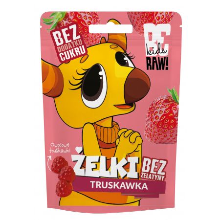 Buďte Raw! Detské jahodové jablkové gumičky 35 g