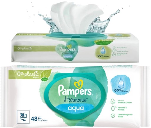 PAMPERS HARMONIE AQUA VLHČENÉ Utierky 1x48