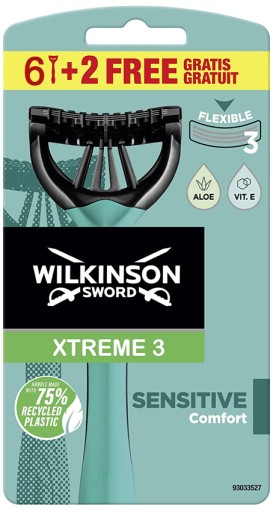 1 WILKINSON Xtreme 3 Sensitive holiaci strojček na holenie