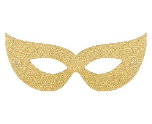 Zlaté papierové masky Silvestrovský karneval 4 ks.