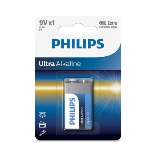 AKUMULÁTOR PHILIPS 6LR61 9V ULTRA ALKALICKÝ