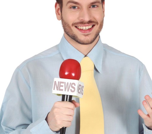 Mikrofón Reportér Novinár Správy Správy Udalosti 25cm