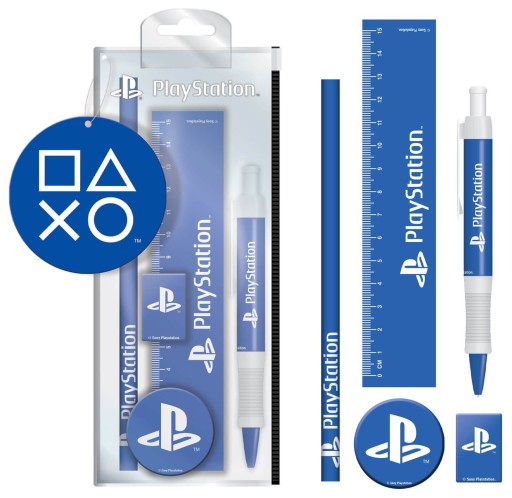 PLAYSTATION pero, ceruzka, pravítko, strúhadlo