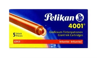 Náboje Pelikan Long Red (5 ks.)