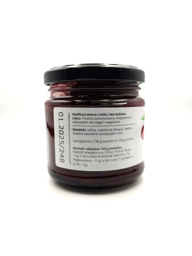 Zielono Mi Cherry džem 210 g, čerešňový, bez pridaného cukru