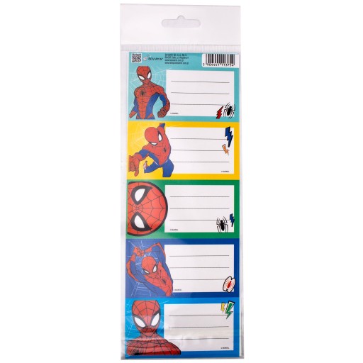 ŠKOLSKÉ NÁLEPKY NA ZÁPISNÍKY, 2 listy, SPIDER MAN