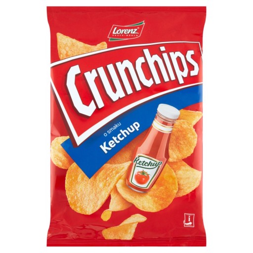 Crunchips Zemiakové lupienky s príchuťou kečup 140g