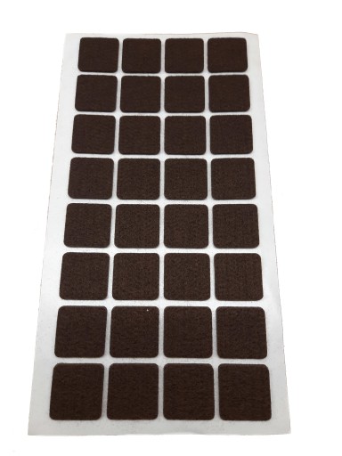 PLSTENÉ PODLOŽKY NA NÁBYTOK, HNEDÉ STOLIČKY 25X25