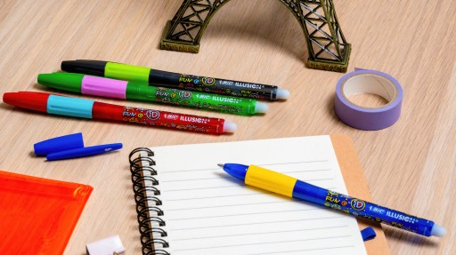 BIC GEL-OCITY ILLUSION PEN, MODRÉ, zmazateľné, zmazateľné, 1 kus
