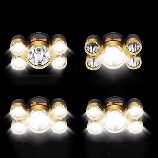 HLAVOVÁ LAMPA PRE HLAVU HLAVOVÁ LAMPA 5 X LED ZOOM CREE VÝKONNÝ 4 REŽIMY HLINÍK