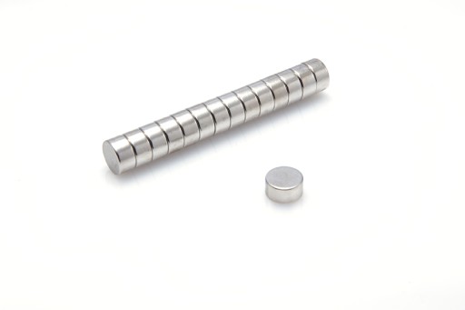 Neodymový cylindrický magnet MW 8x4 N38, sada 10 kusov