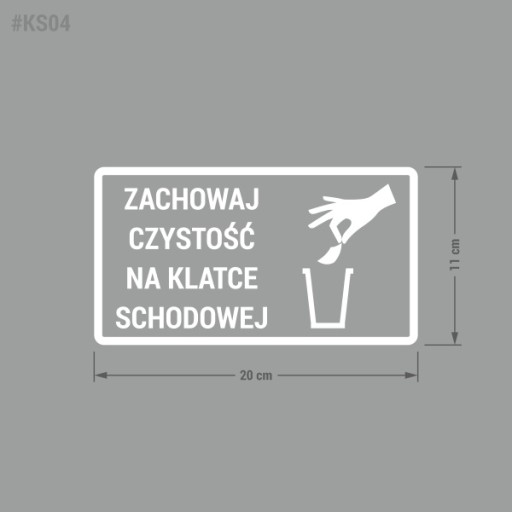 Nálepka - Udržujte schodisko čisté 11x20