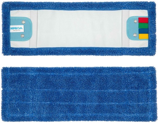 PROFESIONÁLNY PLOCHÝ MOP Z MIKROVLÁKNA 40 CM MODRÉ DUO UŠI + VRECKÁ