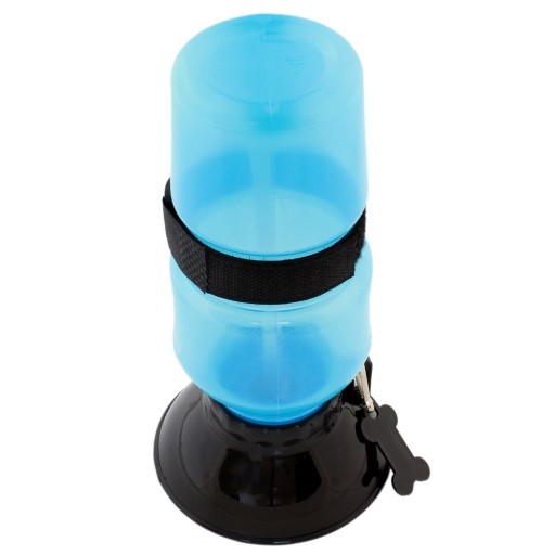 Automatická fľaša na vodu pre psov 590 ml - modrá