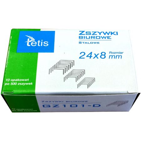 KANCELÁRSKE OCELOVÉ SPONKY TETIS 24/8 GZ101-D