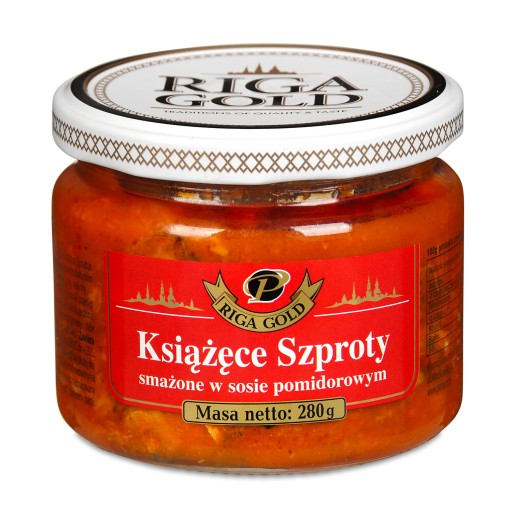 Książęce šproty vyprážané v Pom omáčke Riga Gold 280 g