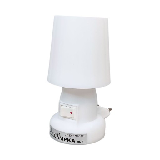 Nočná lampa mini max 10W IP20 biela žiarovka E14, teplá farba do objímky