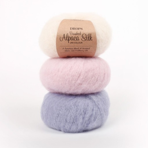 Priadza Drops Brushed Alpaca Silk 17, svetlá levanduľa