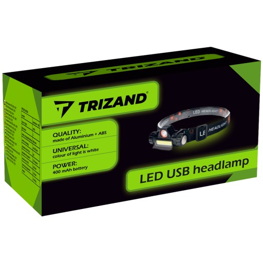 Výkonná COB LED čelovka 4v1 USB čelovka