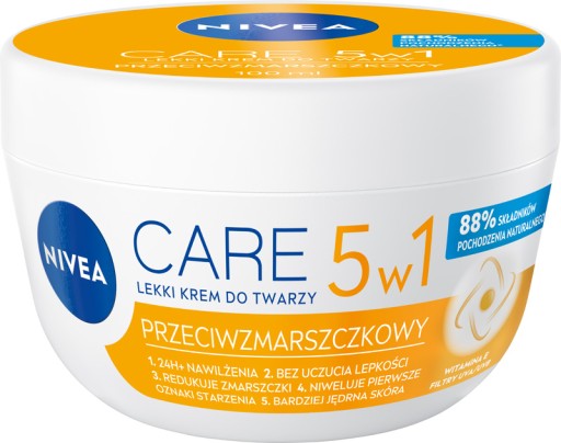 NIVEA CARE 5v1 Krém na tvár proti vráskam proti starnutiu 100 ml