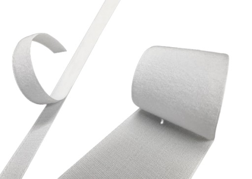 VELCRO PÁSKA 50 mm SÚPRAVA HÁČKU A SÚČKY 1MB BIELA