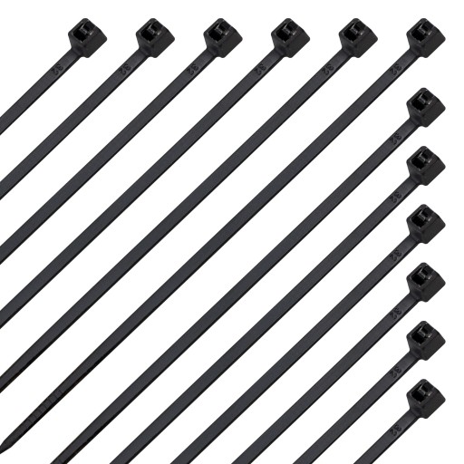Sťahovacie pásky, zipsy, sťahovacie pásky, čierna, 4,8 x 300 mm - 100 ks.