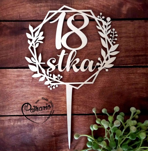 18. narodeniny do venca 18. narodeniny Topper dekorácia 13cm