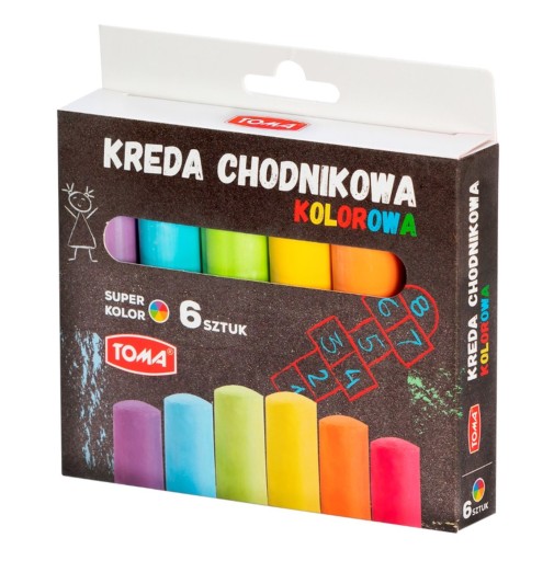 FAREBNÁ KRIEDA CESTNÁ, BEZPRACHOVÁ, OBJEM 6 KS