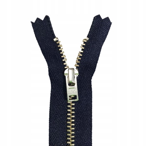 YKK kovový zips 16 cm na tmavomodré nohavice